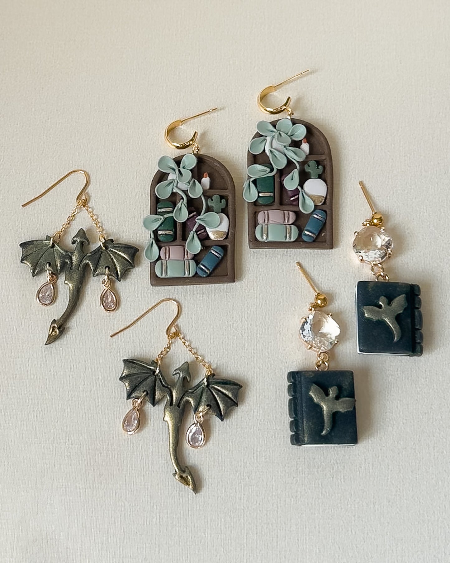 Bookshelf Earrings