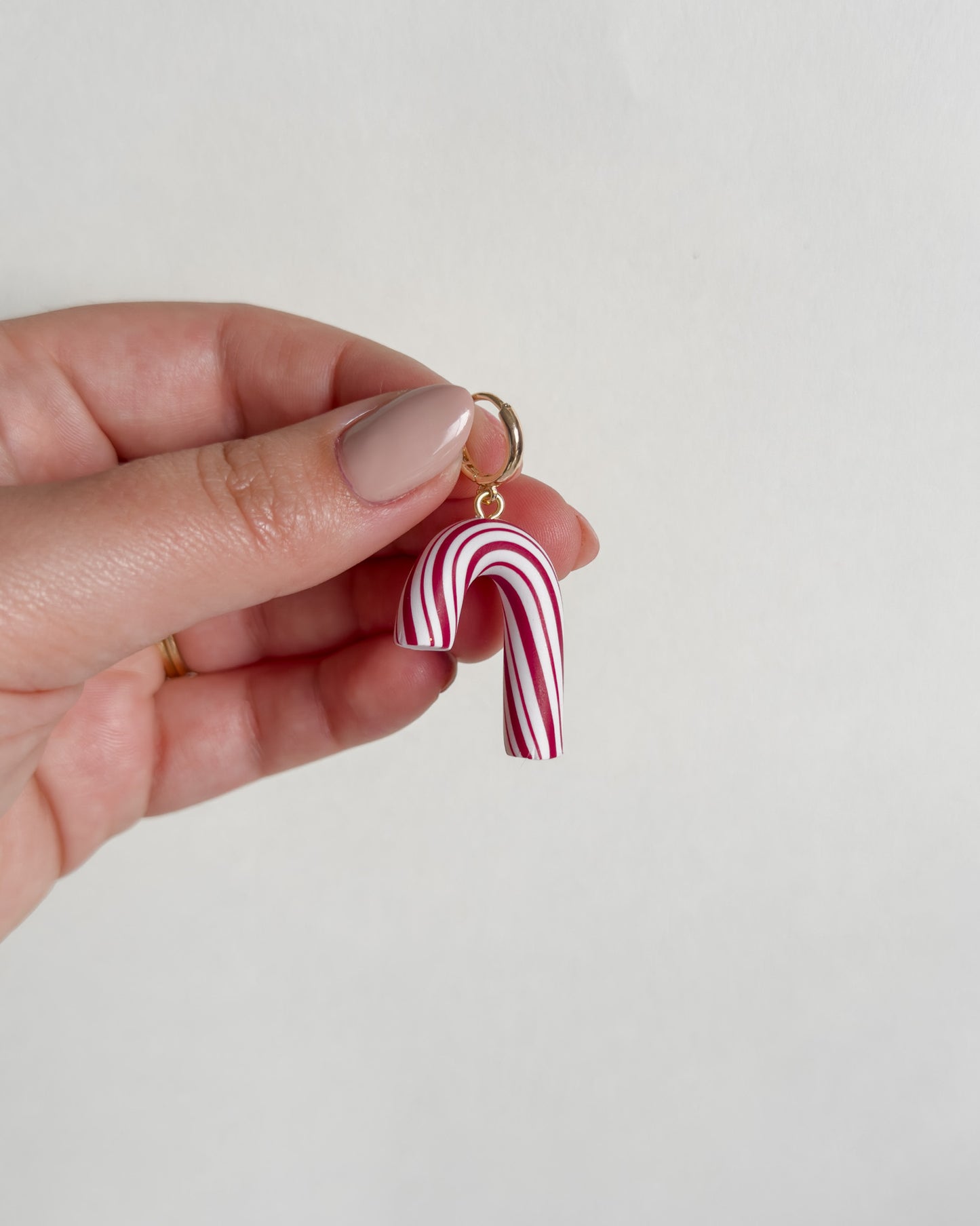 Candy Cane Earrings - Red