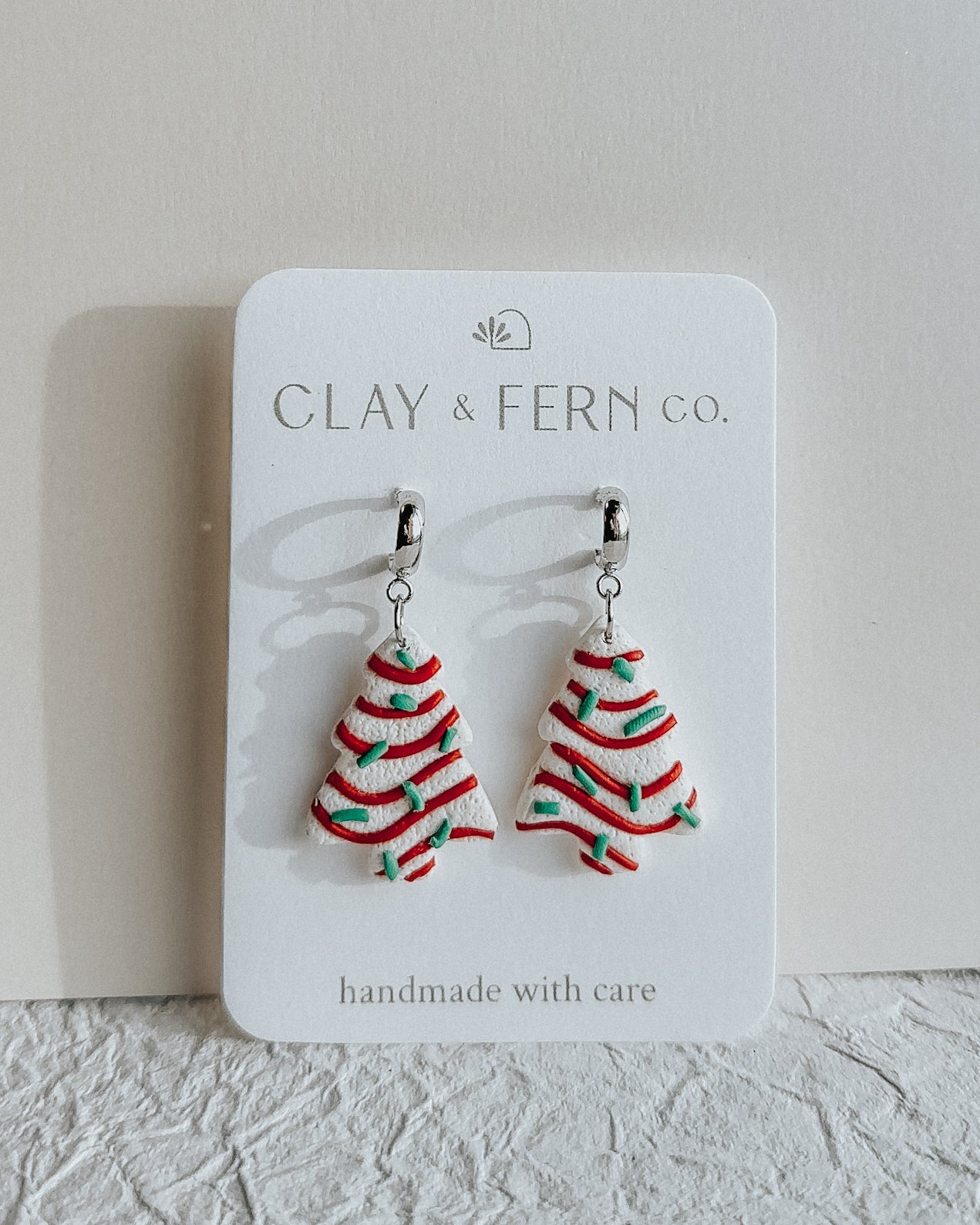 Christmas Tree Cake Earrings