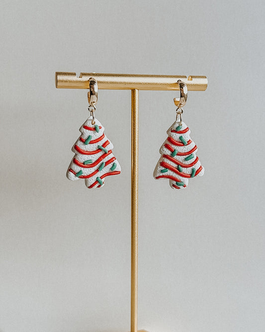 Christmas Tree Cake Earrings