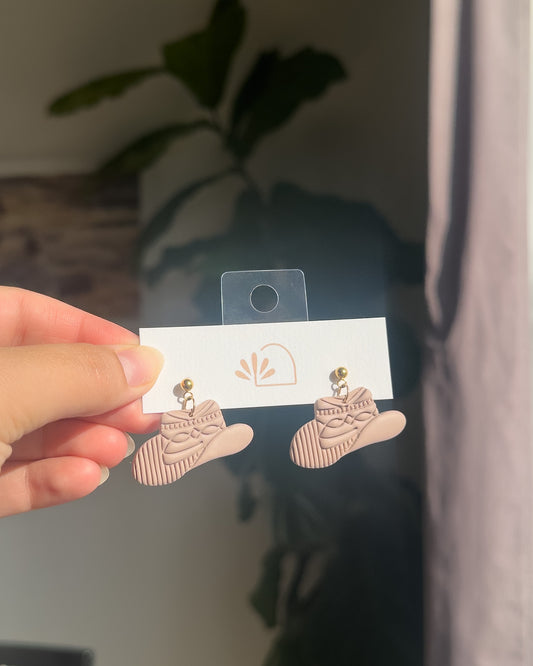 Cowgirl Hat Earrings - Pink