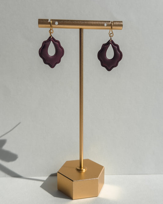 Raya Earrings - Maroon