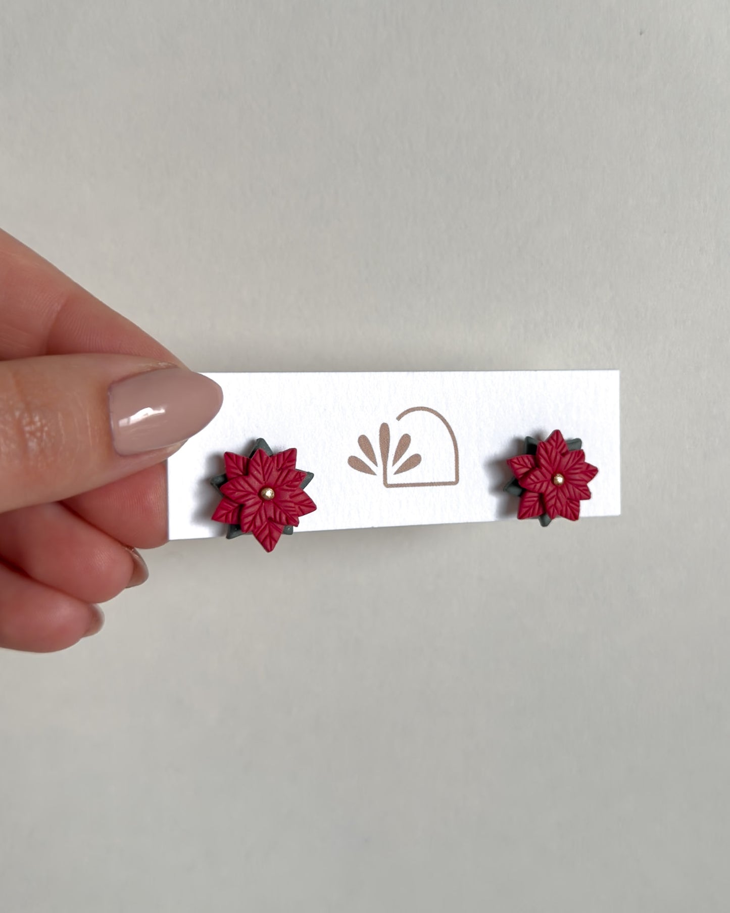 Poinsettia Studs