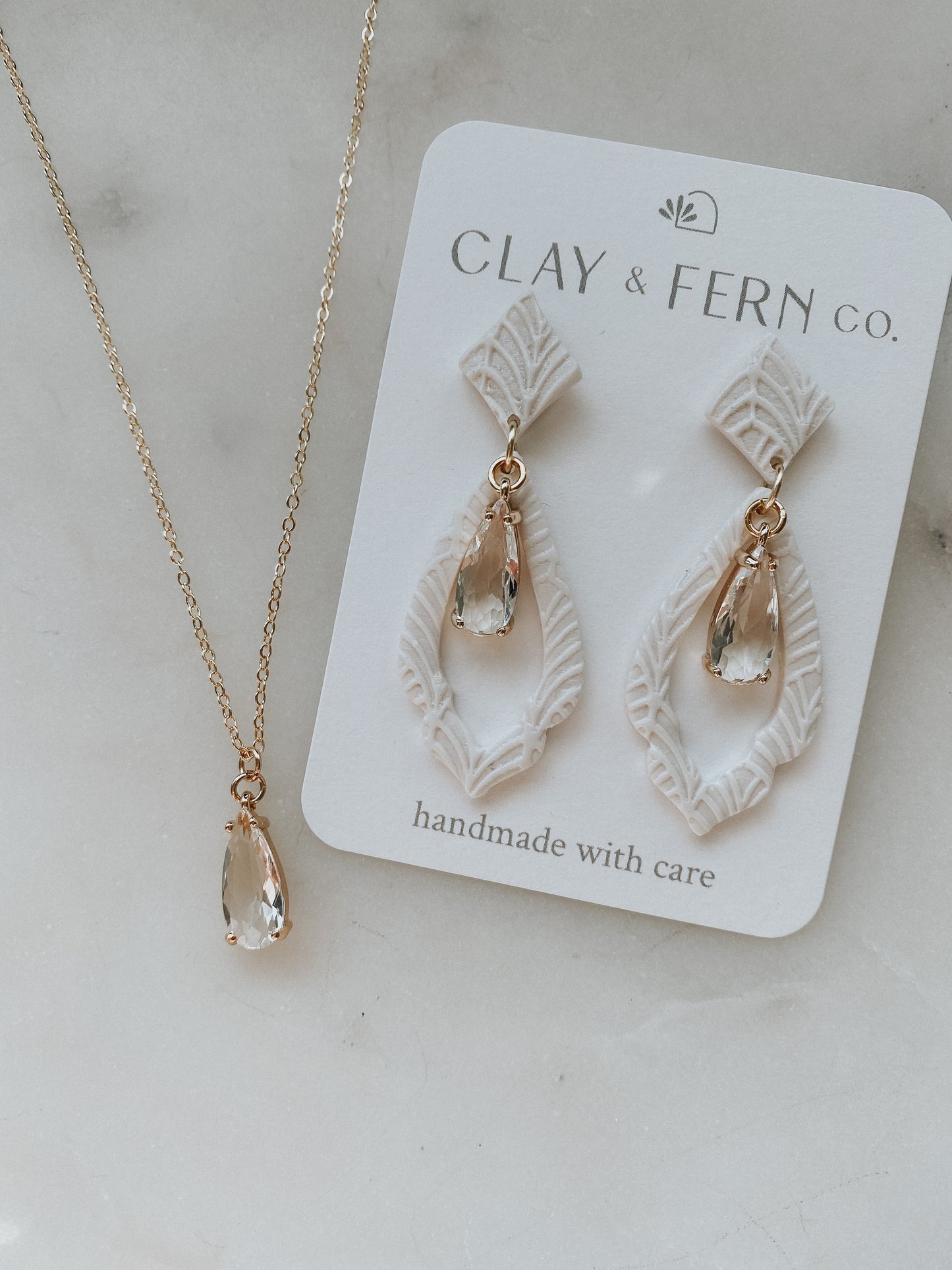 Jade Earrings - Gold