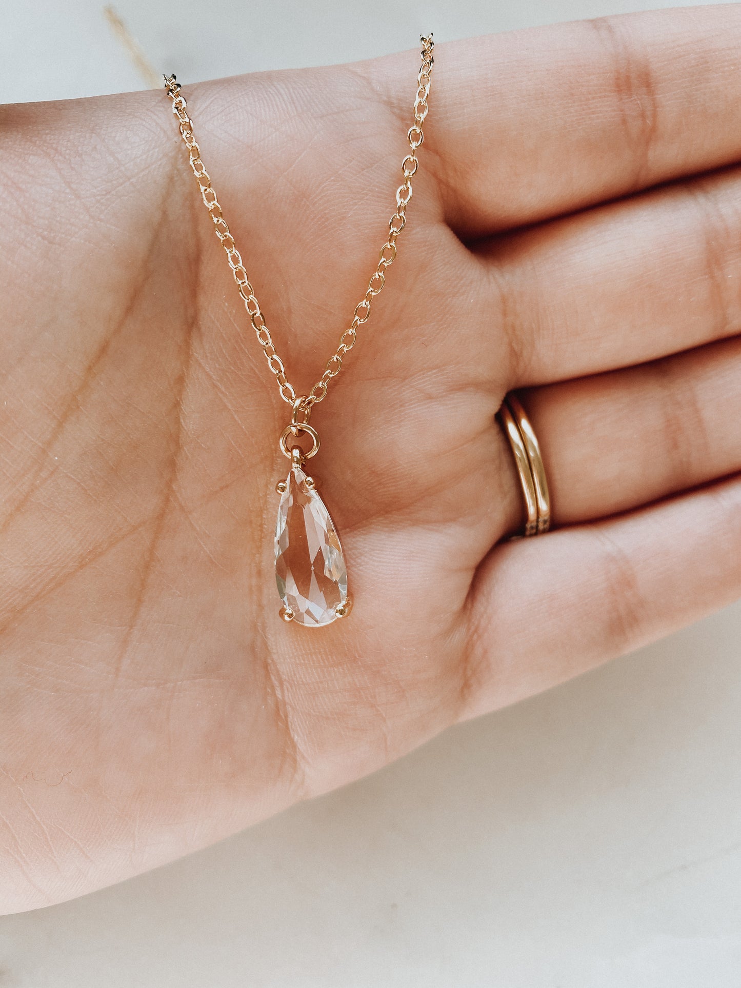 Jade Necklace - Gold