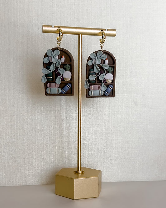 Bookshelf Earrings