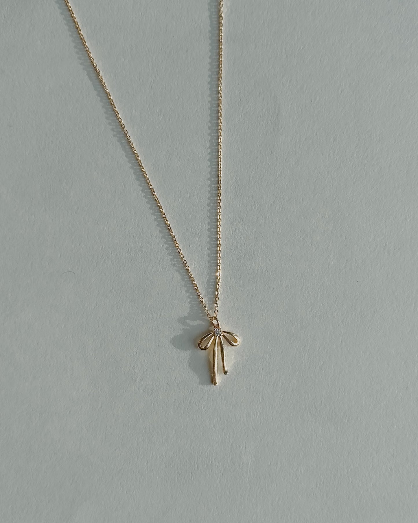 Bow Necklace - Gold