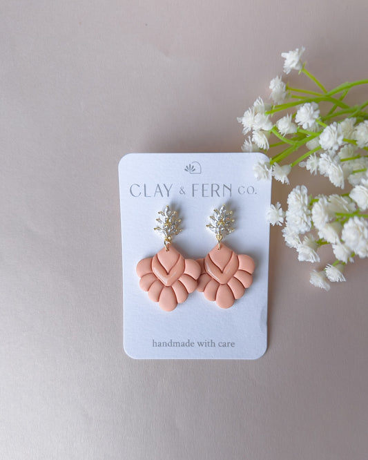 Blake Earrings - Coral
