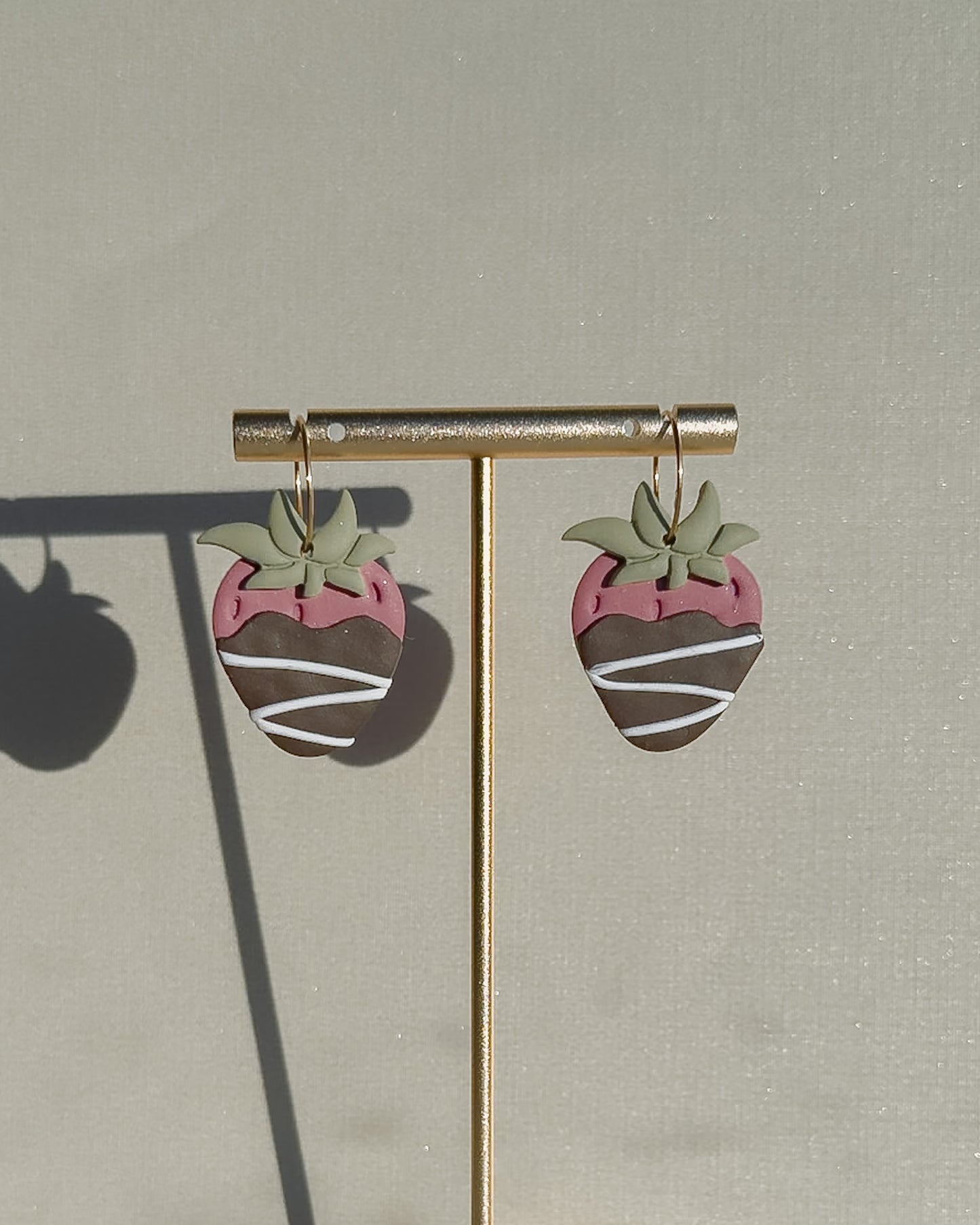 Chocolate Strawberry Earrings