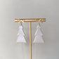 Christmas Tree Earrings - White