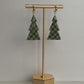 Christmas Tree Earrings - Checkered