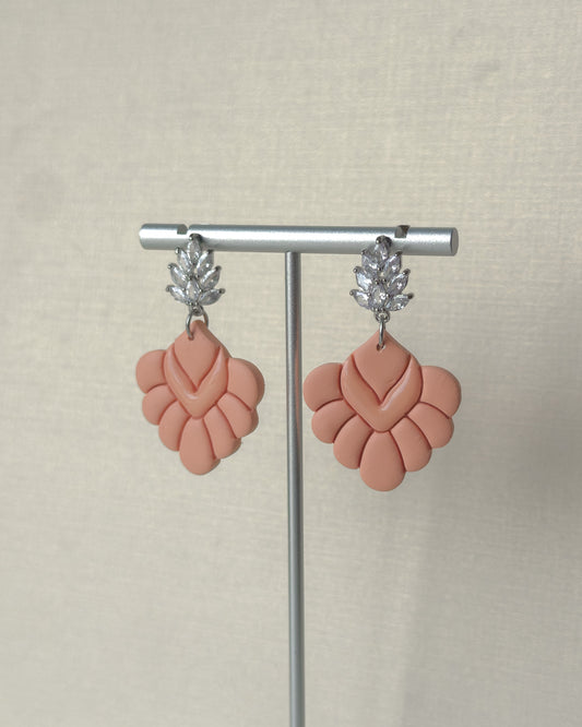 Blake Earrings - Coral