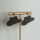 Cowgirl Hat Earrings - Brown