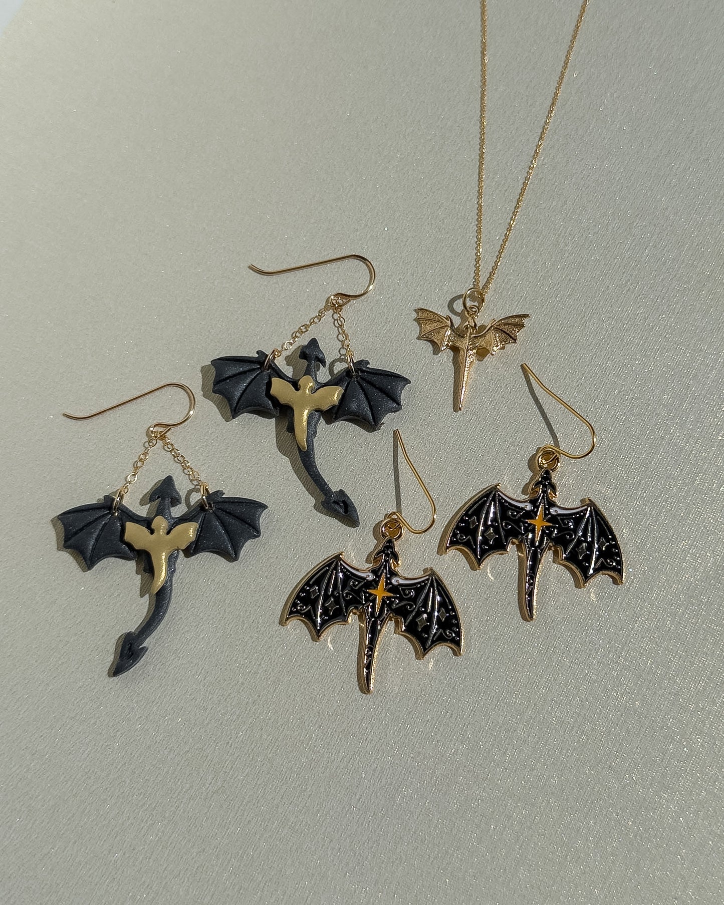 Dragon Earrings - Gold