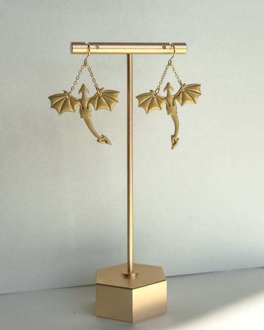 Dragon Earrings - Gold