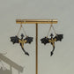 Dragon Earrings - Black & Gold