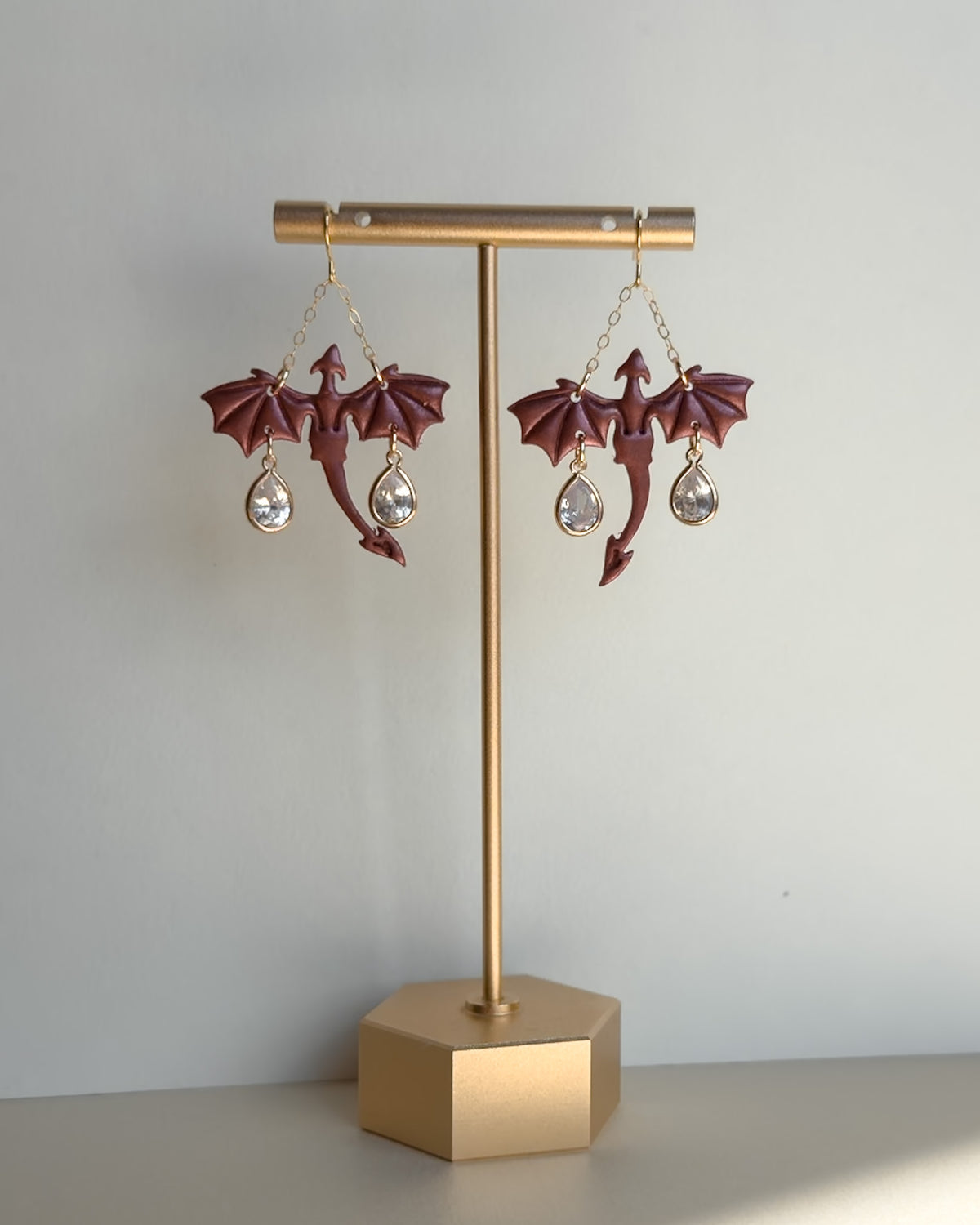 Dragon Earrings - Pink