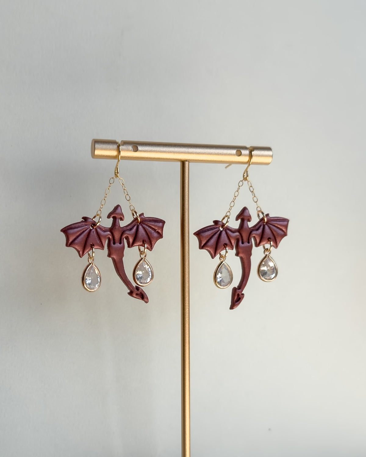 Dragon Earrings - Pink