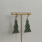 Christmas Tree Earrings - Checkered