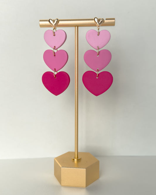 Heart Trio Earrings