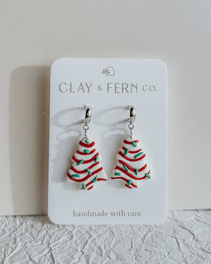 Christmas Tree Cake Earrings