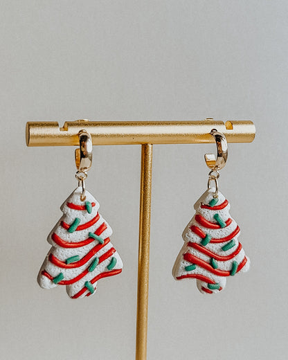 Christmas Tree Cake Earrings