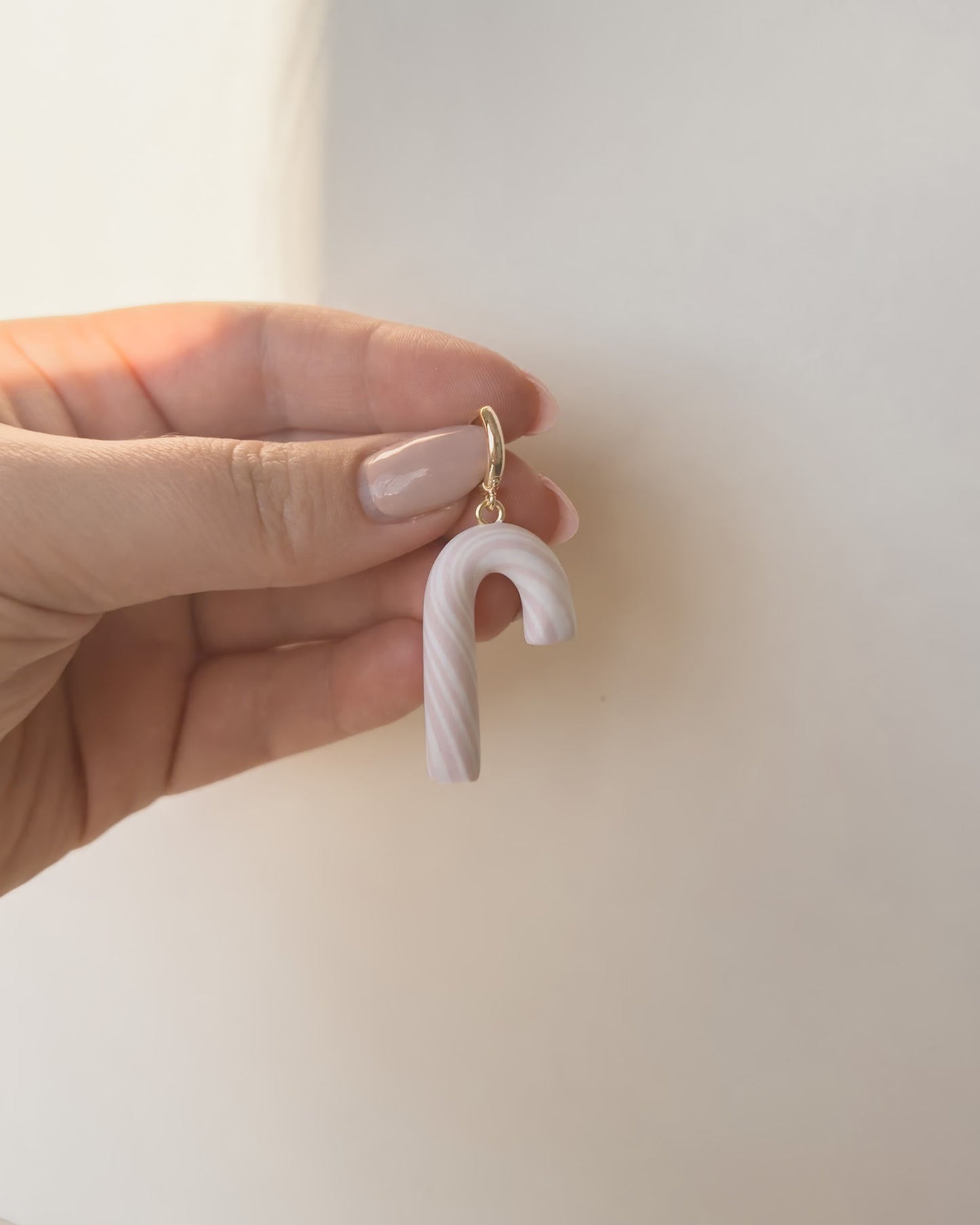 Candy Cane Earrings - Pink