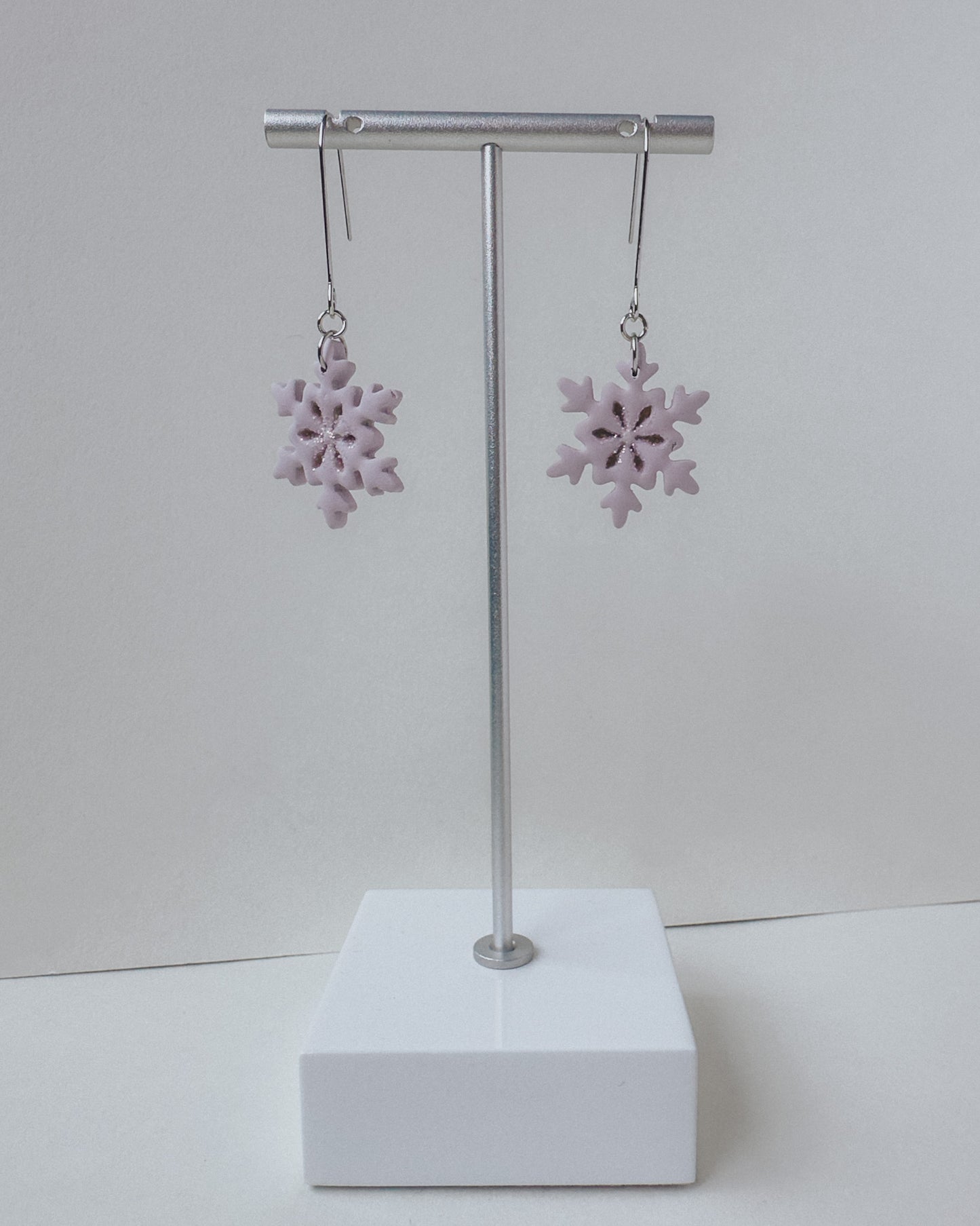 Snowflake Earrings - Purple
