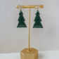 Christmas Tree Earrings - Green
