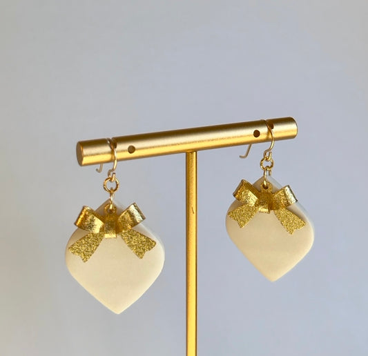 Bow Earrings - Ivory