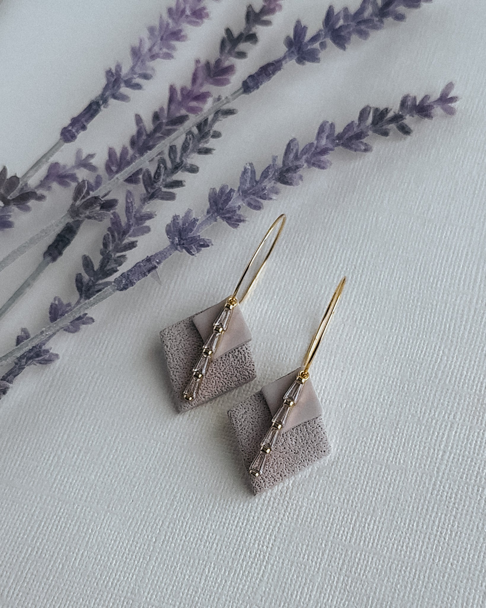 Neutral clay online earrings