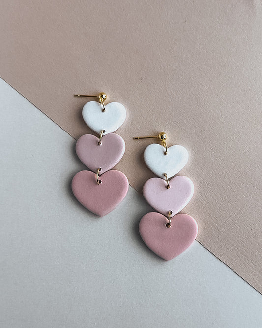 Heart Trio Earrings