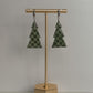 Christmas Tree Earrings - Checkered