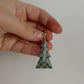 Christmas Tree Earrings - Checkered