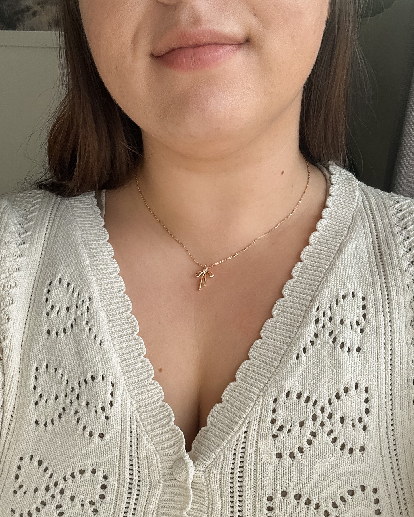 Bow Necklace - Gold