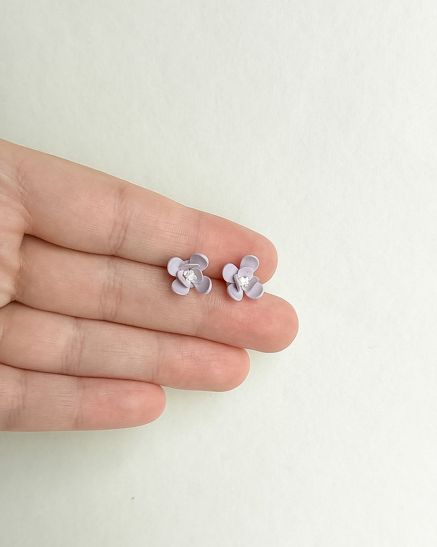 Floral Studs - Purple