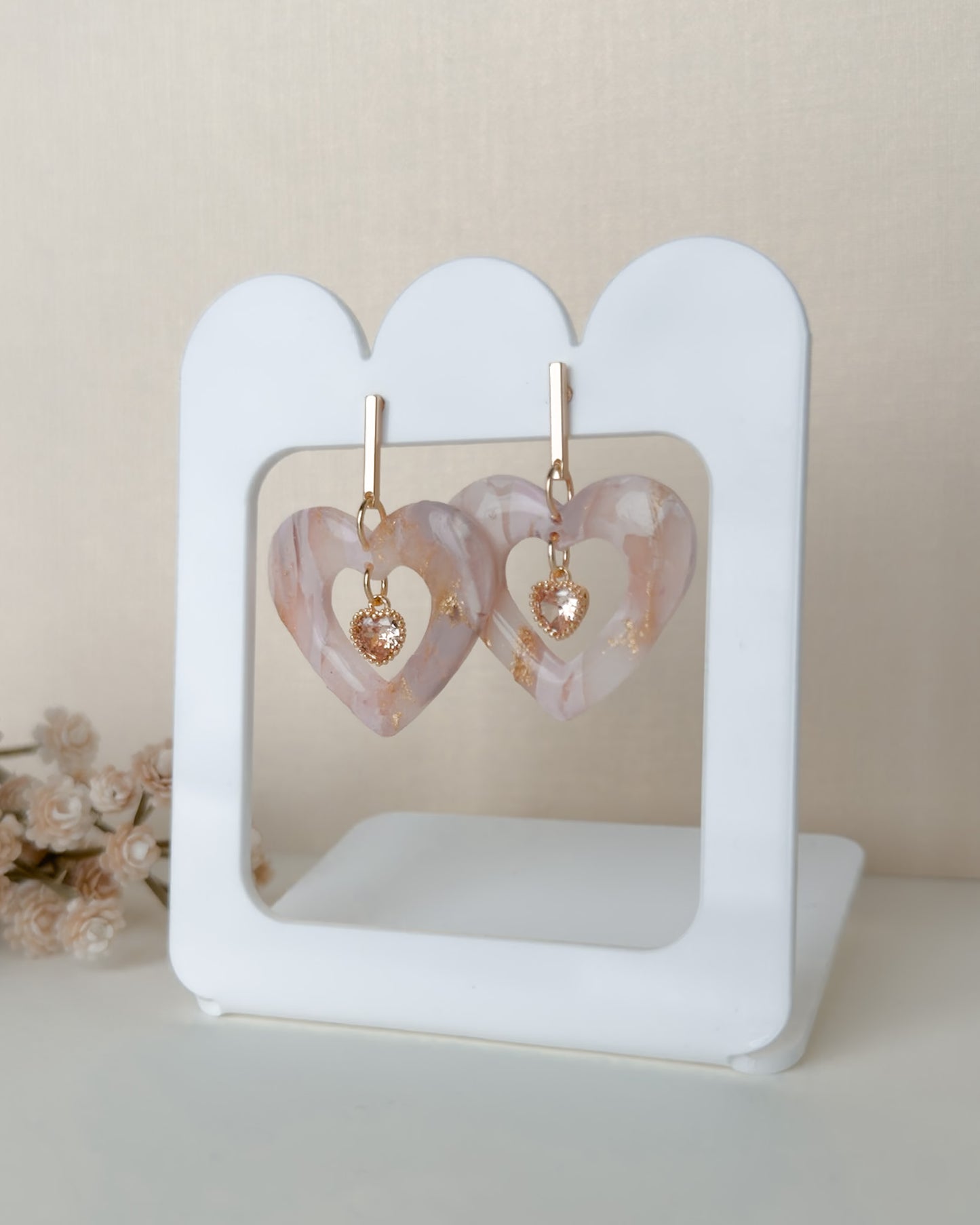 Honey Earrings - Marble