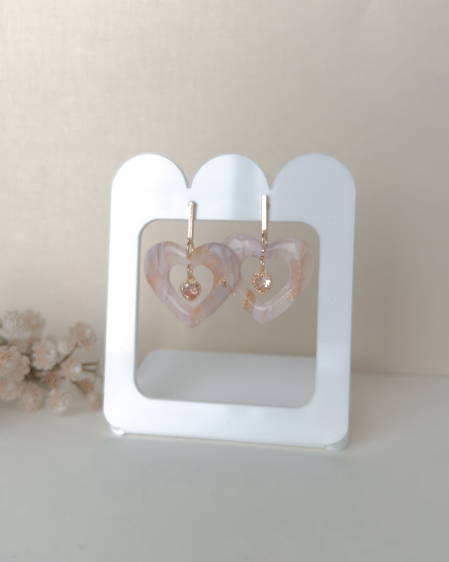 Honey Earrings - Marble