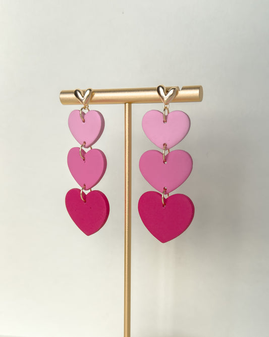 Heart Trio Earrings