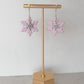 Large Snowflake Earrings - Pink