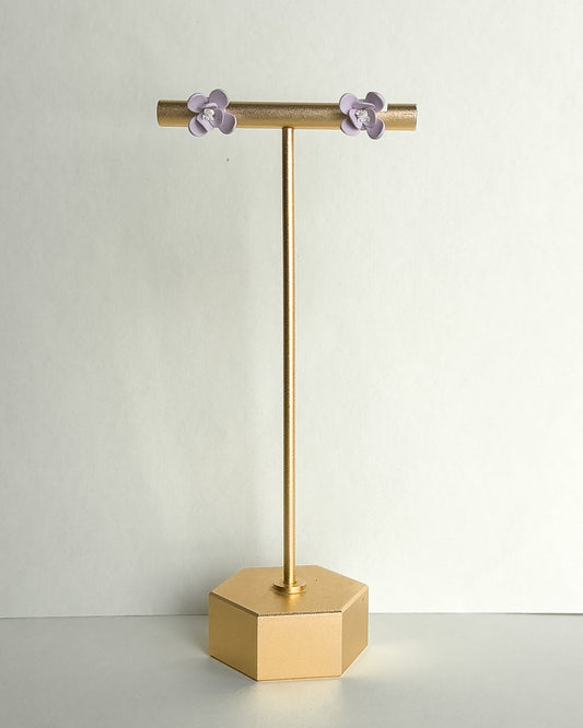 Floral Studs - Purple