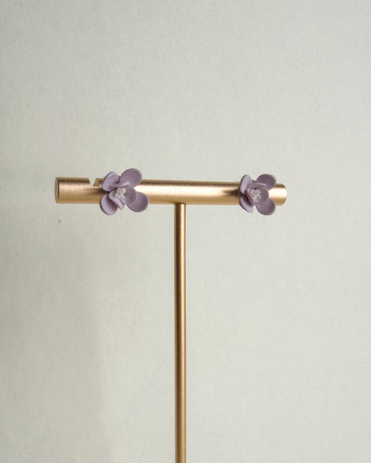 Floral Studs - Purple