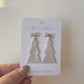 Christmas Tree Earrings - White