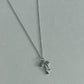 Bow Necklace - Silver