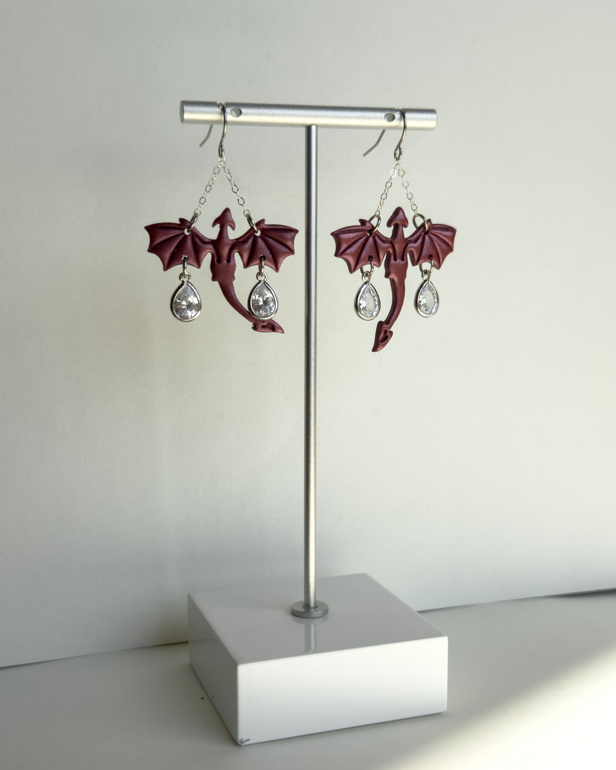 Dragon Earrings - Pink