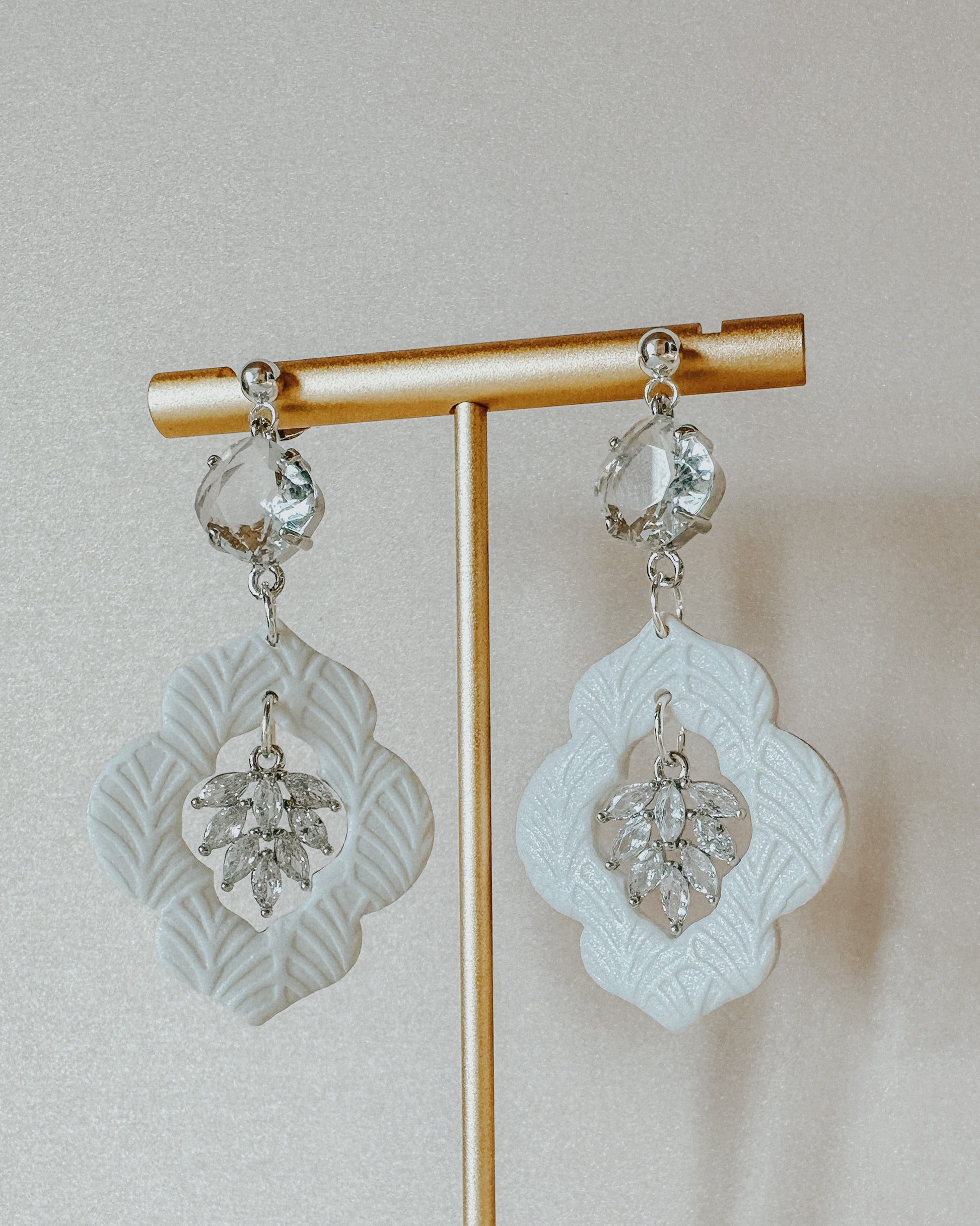 AB Crystal Earrings - Antique Silver – Barnwood & Lace Boutique