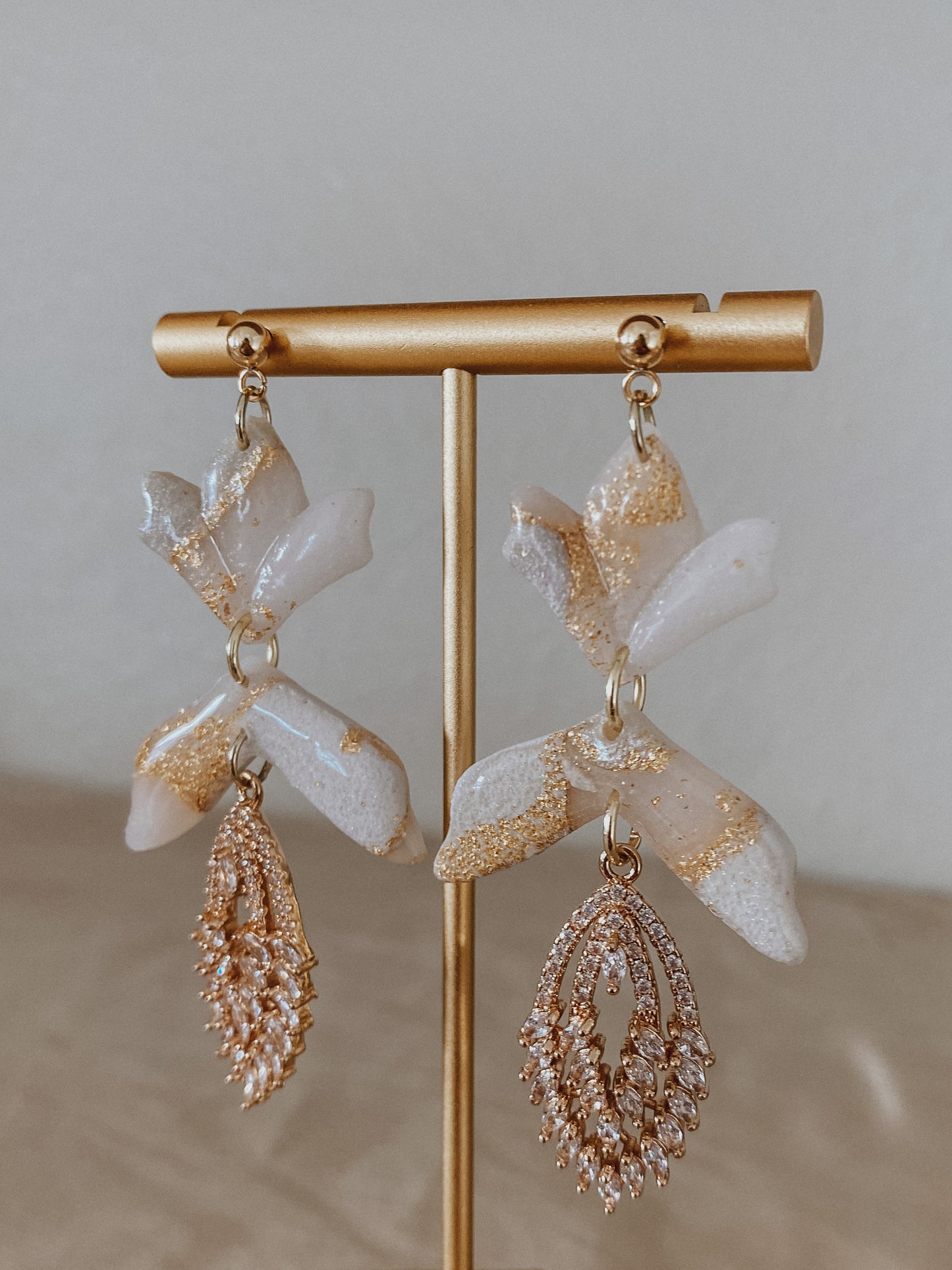 Oak Earrings - Marble