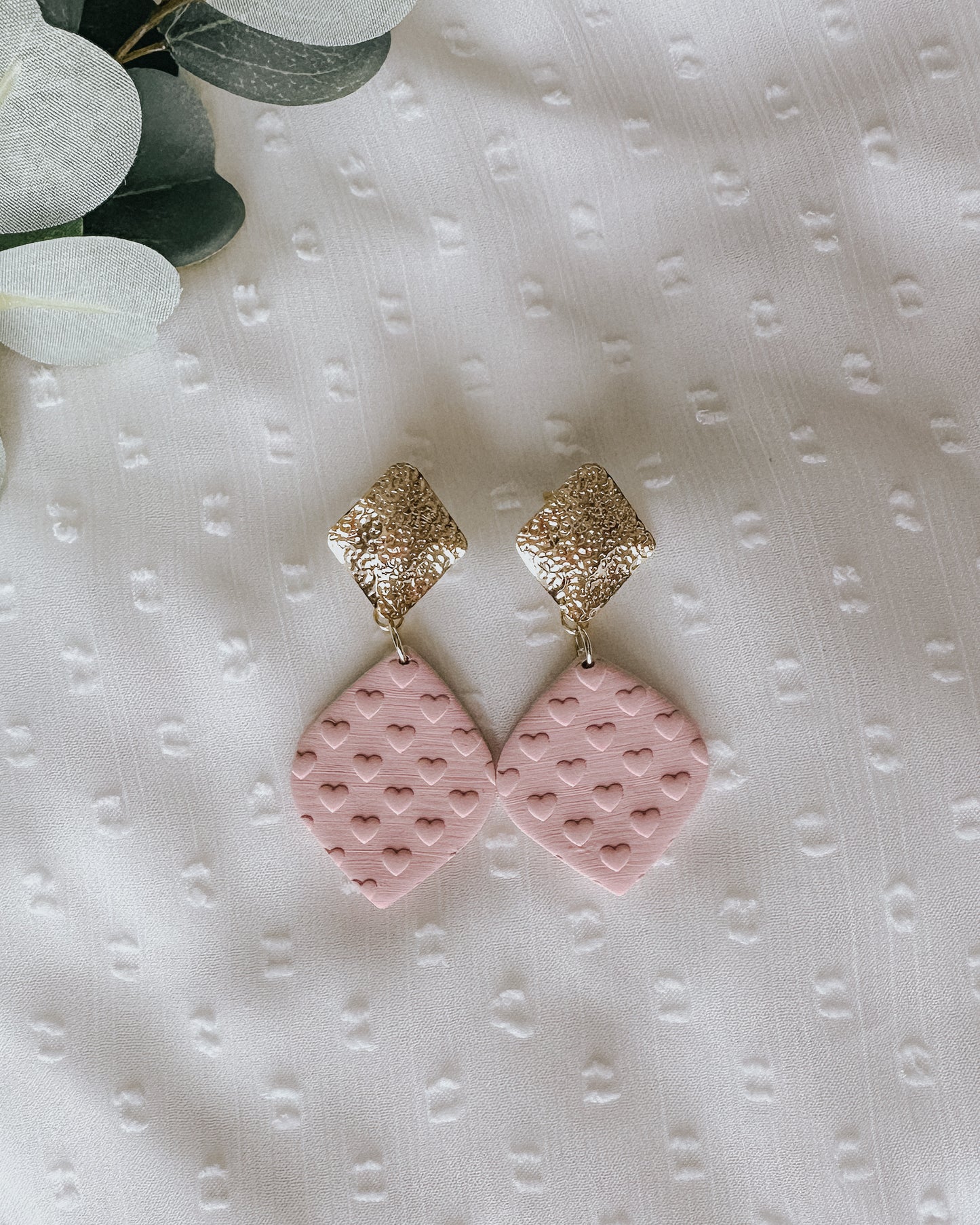 Prairie Earrings - Pink Hearts