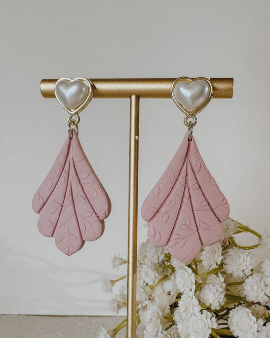 Camellia Earrings - Pink Floral