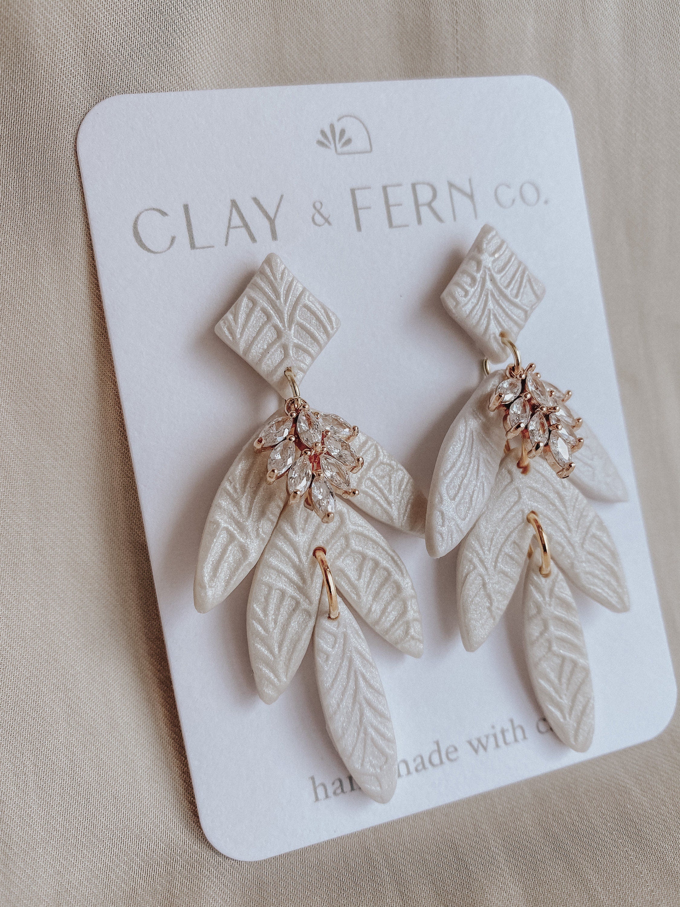 Clay deals wedding earrings